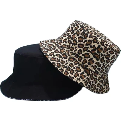 Afbeelding van Hoed Vissershoedje Bucket Hat Heren Dames Panterprint Panter Luipaard Zonnehoed