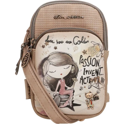 Afbeelding van Anekke Schoudertas mobiele telefoon Hollywood Mini Crossbody Bag Multicolor Bruine