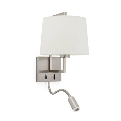 Afbeelding van Faro Lighting Frame Reading Light Wandlamp Nikkel, E27