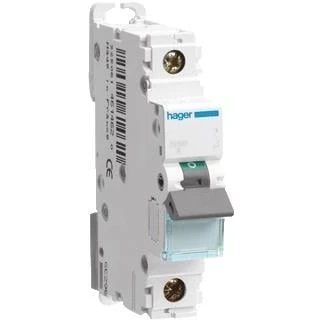 Afbeelding van Hager installatieautomaat 1p 10ka d karakteristiek 16a 1 module ndn116