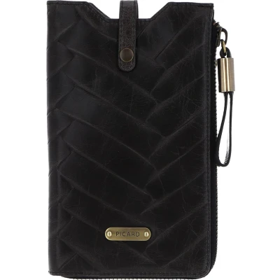 Afbeelding van PICARD Schoudertas mobiele telefoon Basket 1 Mobile Phone Pocket Black Zwart