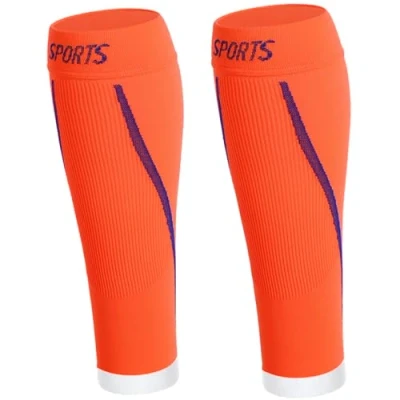 Afbeelding van AUXDIQ Manchons de Mollet Compression Sport Chaussettes Course à Pied Jogging Cyclisme, oranje, L/XL