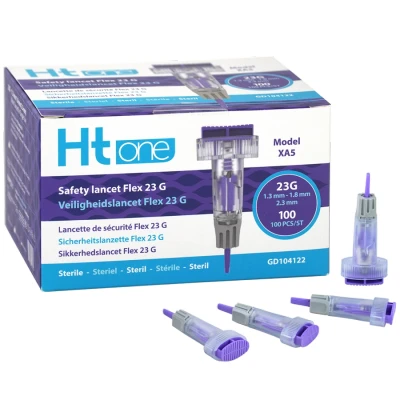 Afbeelding van HT One Veiligheidslancet Flex 23G (1.3/1.8/2.3mm) 100 stuks