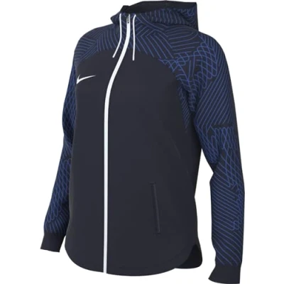 Afbeelding van Nike Dames Jas W Nk Df Strk23 Hd Trk Jkt K, Obsidiaan/Obsidiaan/Koningsblauw/Wit, DR2573 451, M