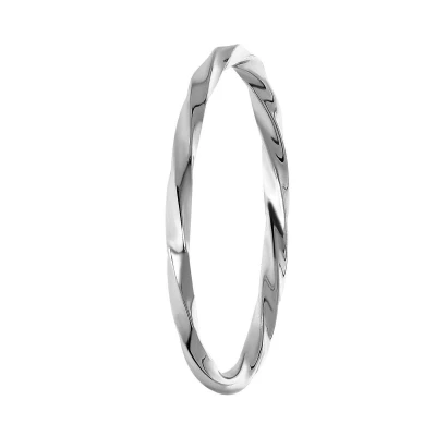 Afbeelding van Lucardi Twist Ring silvercoloured, Dames, Maat: 49, Silver coloured