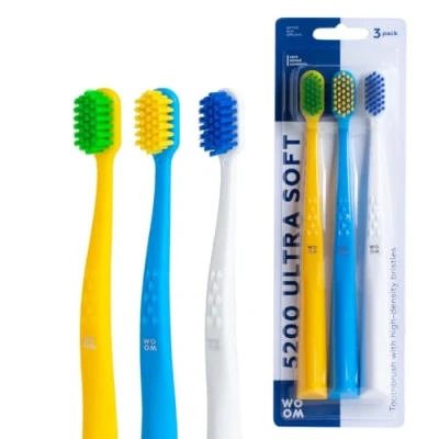 Afbeelding van Woom tandenborstels 5200 ultra soft 3 stuks verpakking