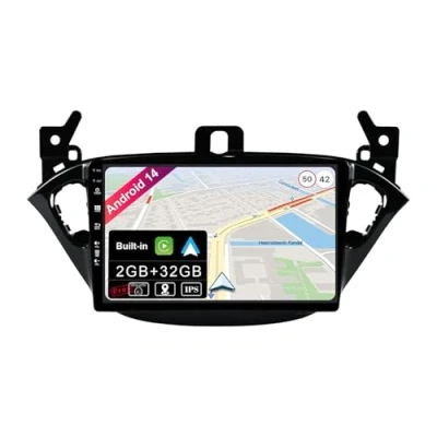 Afbeelding van JOYX Android 13 IPS autoradio geschikt voor Opel Corsa (2015 2019) / Adam (2013 2016) ingebouwde CarPlay Auto GRATIS camera 2G + 32G 9 inch 2 Din DSP DAB stuurbediening Fast Boot