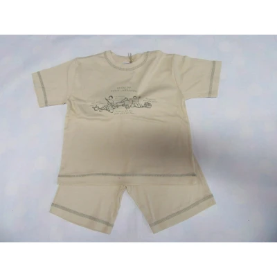 Afbeelding van Petit Bateau Zomer pyjama Beige jardinier 6 jaar 114