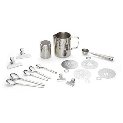 Afbeelding van ECHTWERK Koffie accessoireset, barista stijl (600ml, Zilver)