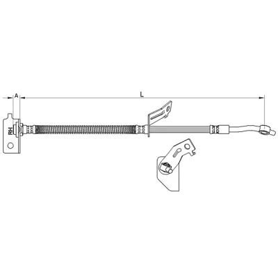 Afbeelding van METZGER 4111456 Remslang Vooras rechts 547mm HYUNDAI: ix20 (JC) 1.6, 1.4 CRDI, 1.6 2010