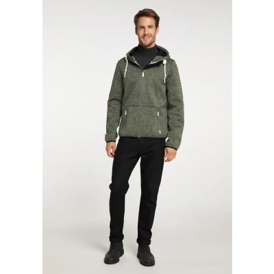Afbeelding van Gebreid fleecejack Schmuddelwedda S / Olijf Melange 100% Polyester