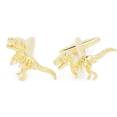 Afbeelding van Manchetknopen T rex Dinosaurus Goud