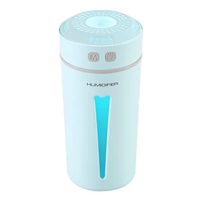 Afbeelding van Draagbare USB mini luchtbevochtiger cool mist ultrasone diffuser voor auto reisbureau desktop slaapkamer yoga (blauw)