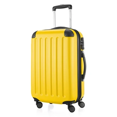Afbeelding van HAUPTSTADTKOFFER SPREE Koffer handbagage hard case trolley uitbreidbaar, TSA, 4 wielen, 55 cm, 42 liter, geel