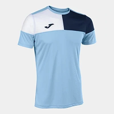 Afbeelding van T shirt met korte mouwen Crew V hemelsblauw marineblauw wit