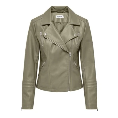 Afbeelding van Only Jas Onlgemma Faux Leather Biker Otw Noo 15153079 Mermaid Dames Maat 40