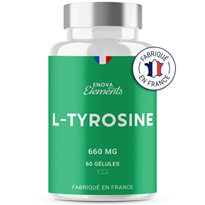 Afbeelding van L TYROSINE Dopamine antioxidant huid 660 MG per portie 60 capsules Voedingssupplement Gemaakt in Frankrijk