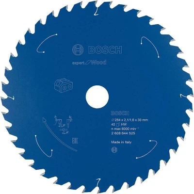 Afbeelding van Bosch Accessories 2608644525 Cirkelzaagblad 254 x 30 mm Aantal tanden: 40 1 stuk(s)