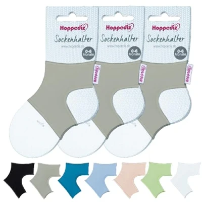 Afbeelding van Hoppediz Unisex Baby Hop Socks Sokkenhouder, grijs, one size
