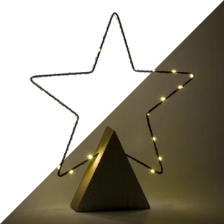 Afbeelding van Kerstster op voet Lumineo 27 x 30 cm (27 LEDs, 5 punts, Binnen)