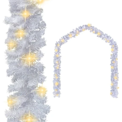 Afbeelding van Kerstslinger met LED lampjes 10 m wit