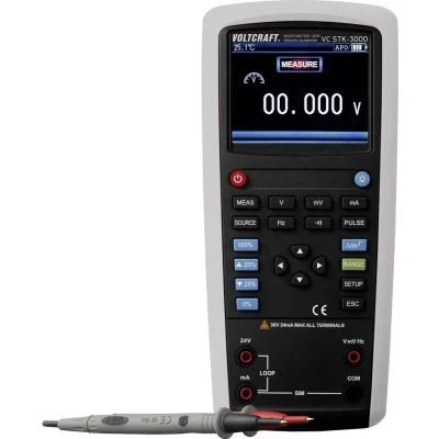 Afbeelding van VOLTCRAFT VC STK 3000 Stroomluskalibrator Spanning, Stroomsterkte, Frequentie 6x AA oplaadbare batterij (penlite), meegeleverd