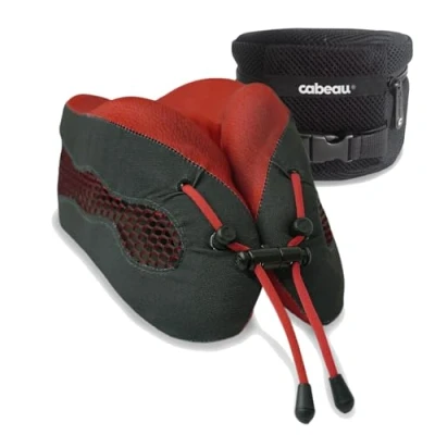 Afbeelding van Cabeau Nekkussen Cool Evolution Inclusief oordopjes Rood