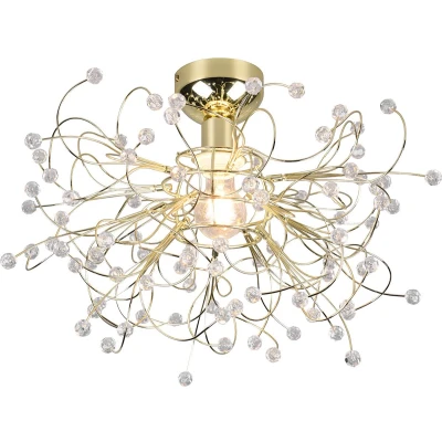 Afbeelding van Reality LED Plafondlamp Plafondverlichting E27 Fitting 1 lichts Rond Goud Aluminium