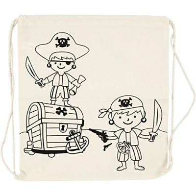 Afbeelding van Creotime gymtas piraten 37x40 cm