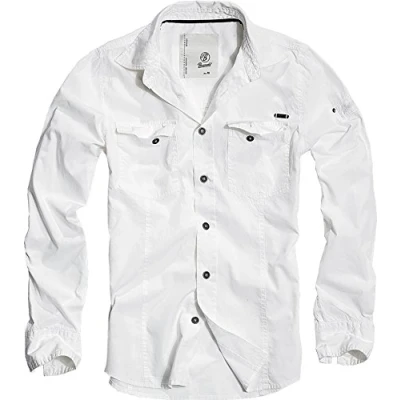 Afbeelding van Brandit SLIM FIT Overhemd, Heren, Maat: Large, White