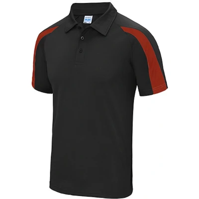 Afbeelding van Herenpolo &#039;Contrast Cool&#039; korte mouwen Black/Red S