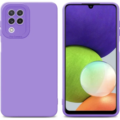 Afbeelding van Cadorabo Hoesje geschikt voor Samsung Galaxy A22 4G in FLUID LICHT PAARS Beschermhoes TPU silicone Cover Case