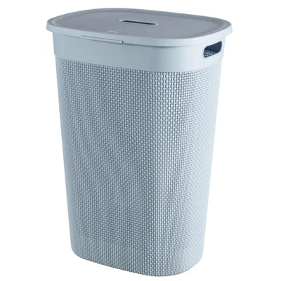 Afbeelding van Curver Filo Wasmand met deksel 55L Blauw/Grijs
