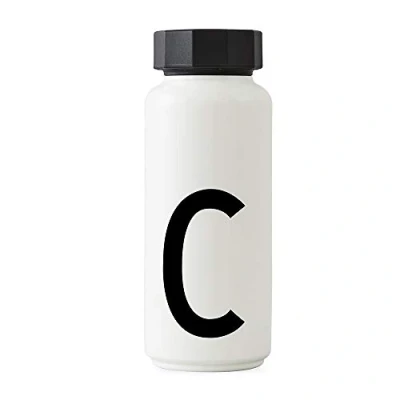 Afbeelding van Ontwerp Letters Gepersonaliseerde Witte Thermo RVS Flask Voor warme en koude dranken, Geïsoleerde Drinkfles Op De Ga Werk, School, Sport Gym A