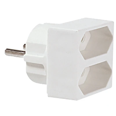Afbeelding van Bachmann Euro dubbele stekker, 1x geaarde 2x stopcontact
