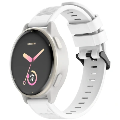 Afbeelding van QuickFit Siliconen bandje 22 mm Garmin Watch aansluiting Wit imoshion En TPU (zacht)