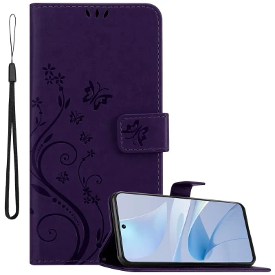 Afbeelding van Cadorabo Hoesje geschikt voor Huawei Nova 13i in BLOEMEN DONKER PAARS Beschermhoes bloemmotief met magnetische sluiting, standfunctie en kaartsleuven Book Case Cover Etui