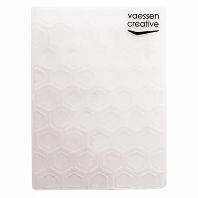 Afbeelding van Vaessen Creative Prägeschablone, Embossing Folder, Bienenwabe, 14,6 x 10,7 cm Muster Zum Prägen, Stanzen Und Gestalten Von DIY Scrapbook, Fotoalbum, Briefpapier en Karten Wie Geburtstagskarten