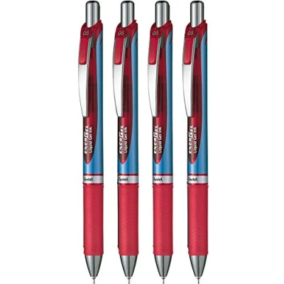 Afbeelding van Pentel Energel XM Click BLN75 0,5 mm rood tas 4 stuks