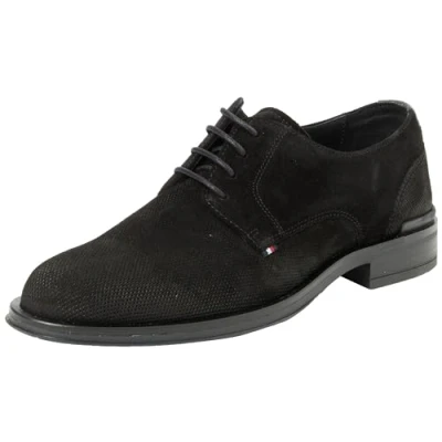 Afbeelding van Tommy Hilfiger CORE Veterschoenen, Heren, Maat: 40, Black Veloursleer