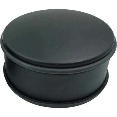 Afbeelding van Svenska Living Deurstopper voor binnendeuren zwart rond 1,2 kg 12 x 6 cm met rubberen rand Deurstoppers