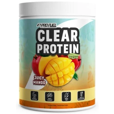 Afbeelding van Juicy Manggo Clear Proteïne, veganistisch, 360 g, ongelooflijk lekkere en verfrissende eiwitdrank, veganistisch helder weiproteïne/Iso alternatief met hoogwaardig erwtenproteïnehydrolysaat, 56%
