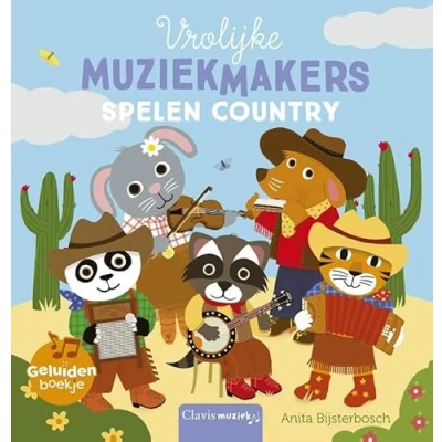 Afbeelding van Geluidenboek. Vrolijke muziekmakers spelen country