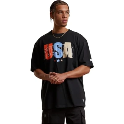 Afbeelding van Starter USA Tshirt print, Heren, Maat: XXL, Black