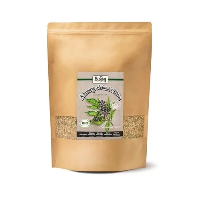 Afbeelding van Biojoy BIO Zwarte vlierbloesem, gedroogd en gesneden (500 g), vlierbloesemthee, kruidenthee (Sambucus nigra)