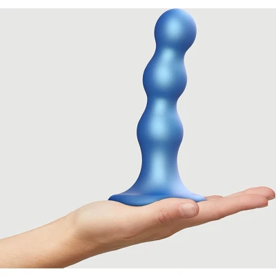 Afbeelding van Strap On Me Dildo Plug Balls Metallic Blue M