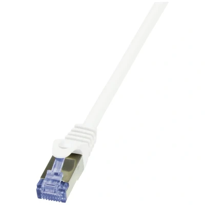Afbeelding van LogiLink CQ3131S RJ45 Netwerkkabel, patchkabel CAT 6A S/FTP 40 m Wit Vlambestendig, afscherming totaal, Halogeenvrij, Snagless, Pair 1 stuk(s)