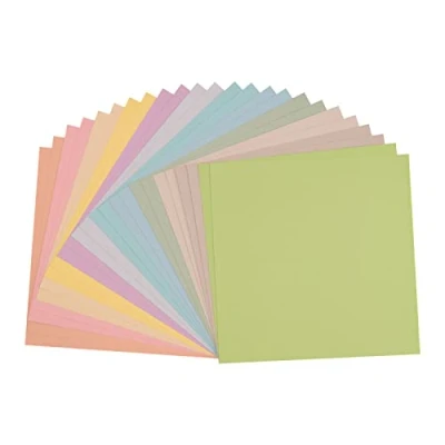 Afbeelding van Florence Vaessen Creative Karton, pastelkleuren, 216 g, vierkant, 30,5 x cm, 24 vellen, gestructureerd oppervlak, voor schilderen, scrapbooking en meer, cm