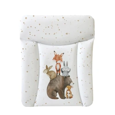 Afbeelding van Ceba Baby® Zacht aankleedkussen 50 x 70 cm, baby aankleedkussen, voor jongens en meisjes, waterdicht, afwasbaar, Oeko Tex® standaard 100, made in EU, bosvriendenmotief