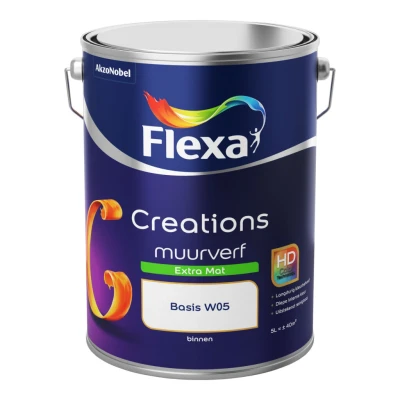 Afbeelding van Flexa Creations Muurverf Extra Mat Verf 5 liter Mengbaar